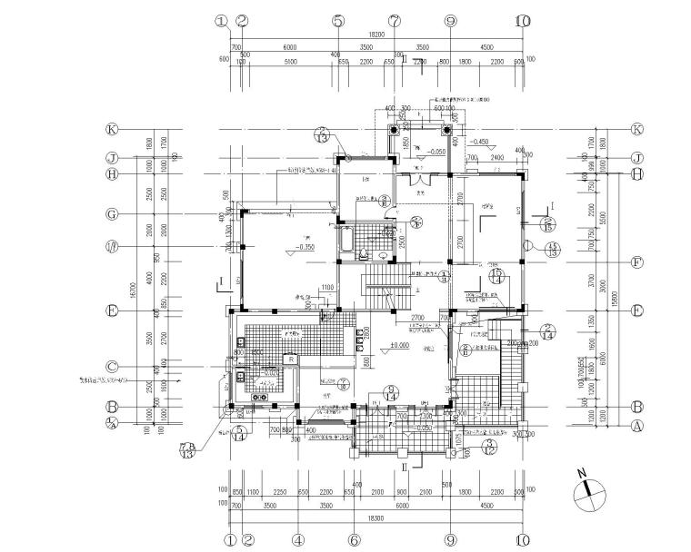 多層別墅建筑施工圖