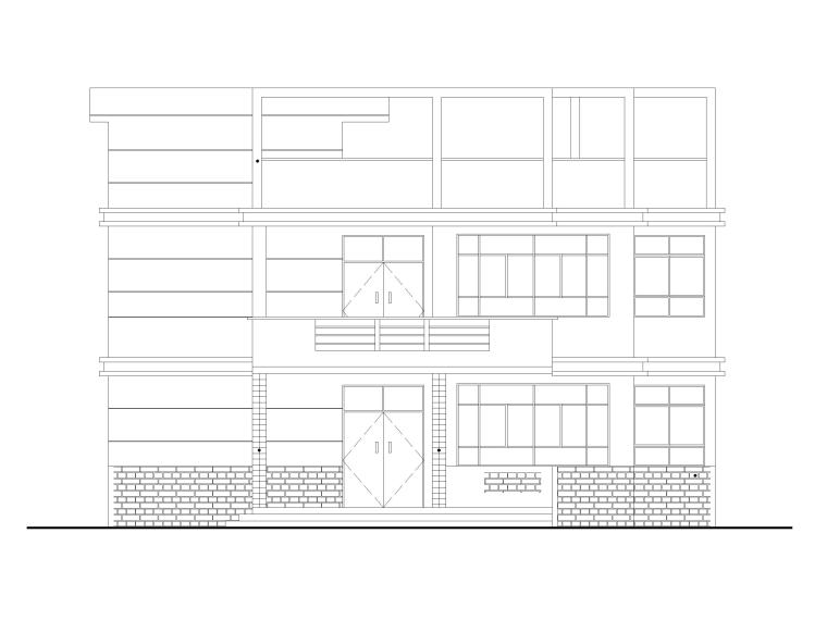 二层现代农村自建房设计建筑施工图