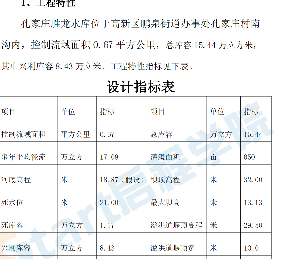 水庫粘土心墻大壩設(shè)計(jì)方案