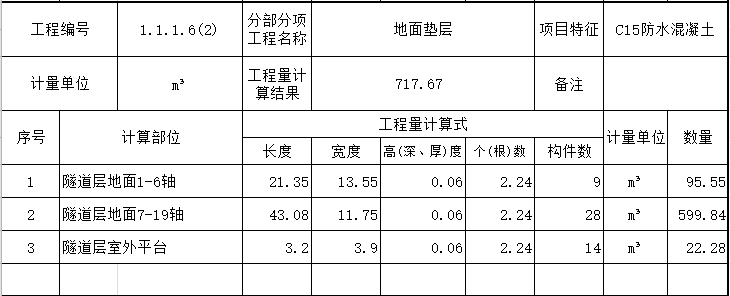 生產(chǎn)綜合樓及主變-220kV設(shè)計工程量計算書-帶公式