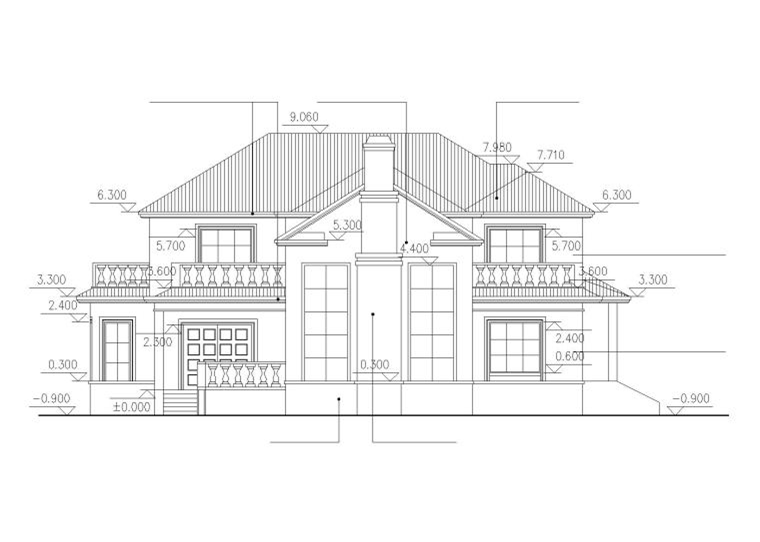 30套二層別墅建筑施工圖（CAD）