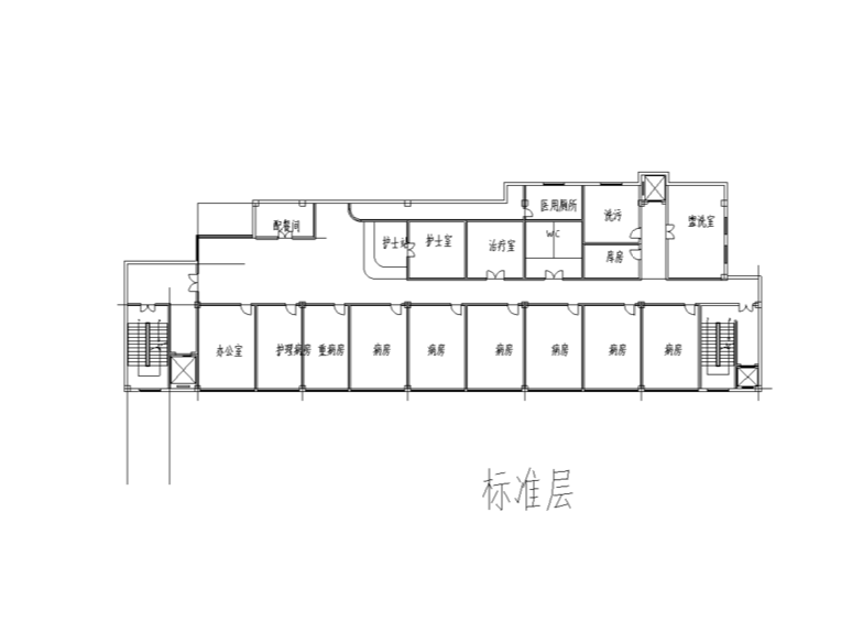 某綜合性醫(yī)院樓室內(nèi)裝修設(shè)計施工圖及SU模型