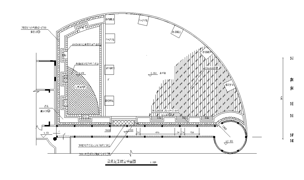 写字楼屋顶花园CAD施工图