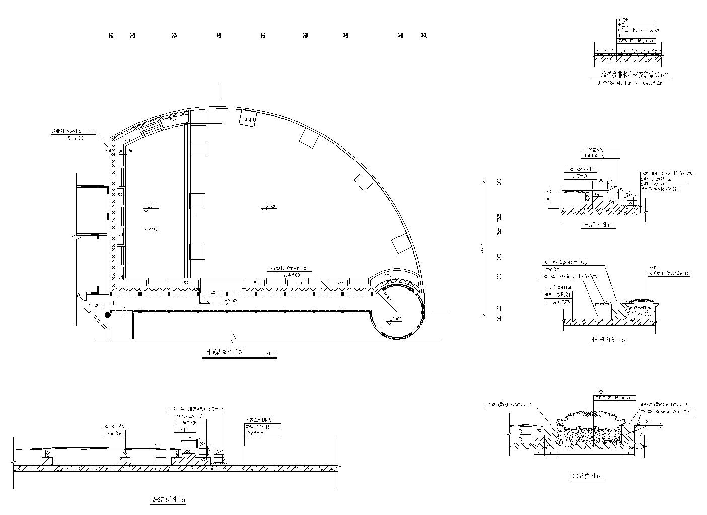 写字楼屋顶花园CAD施工图