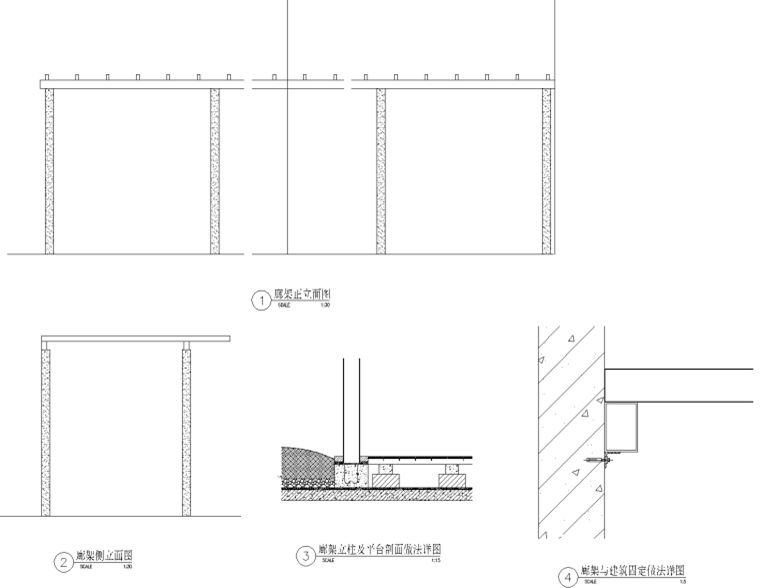 商业住宅楼屋顶花园CAD设计施工图