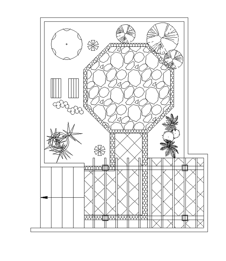 屋顶花园及庭院景观全套CAD施工图纸