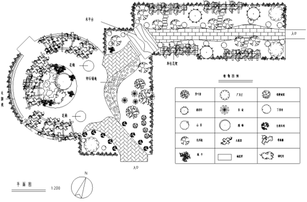 最全屋顶花园景观设计CAD平面图95套