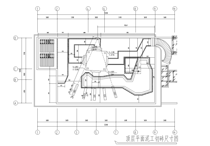 江邊別墅屋頂花園景觀工程施工圖全套