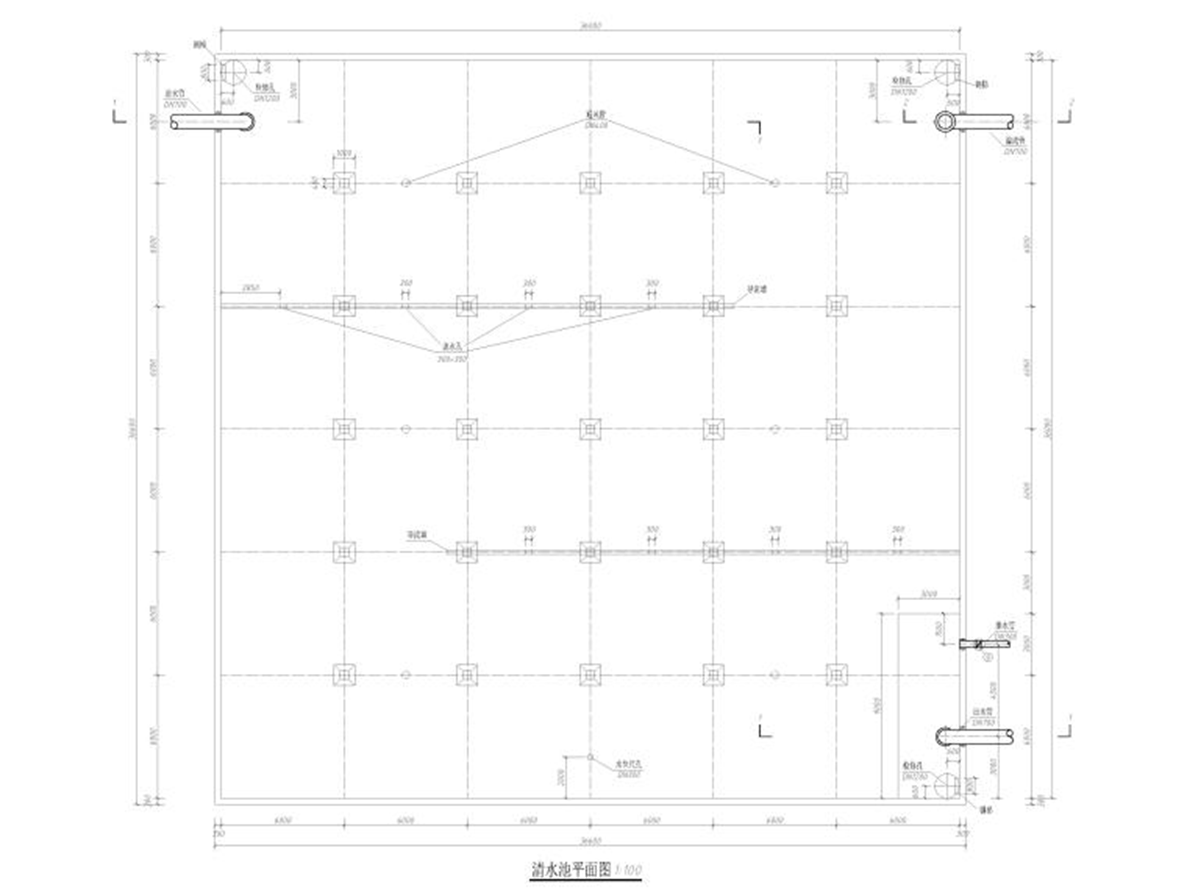 5萬噸凈水廠給排水工藝全套圖紙