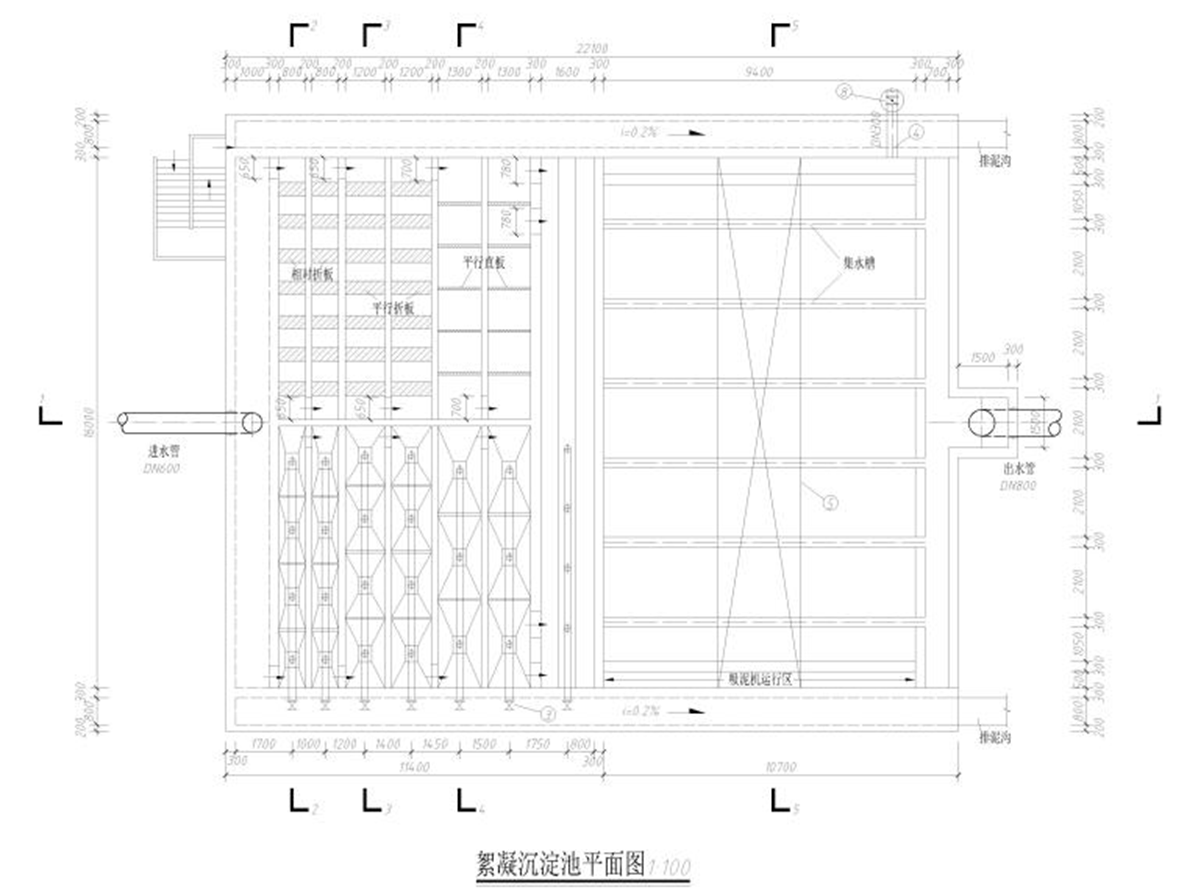 5萬噸凈水廠給排水工藝全套圖紙