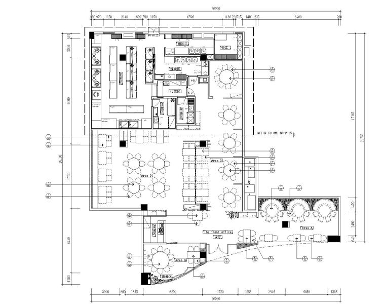 [厦门]新中式餐厅室内设计施工图CAD+效果图