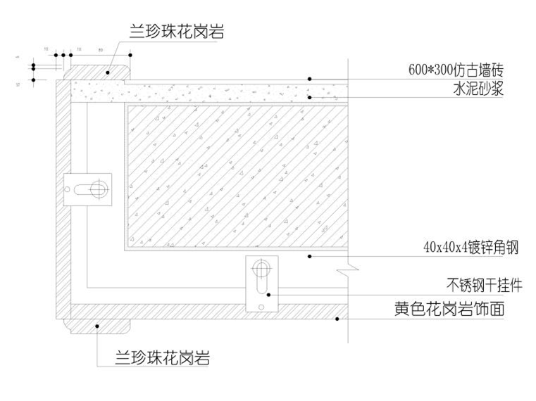 石材埡口節(jié)點(diǎn)大樣詳圖