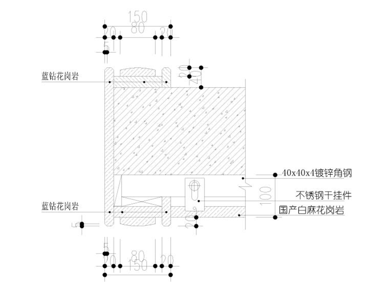 石材埡口節(jié)點(diǎn)大樣詳圖