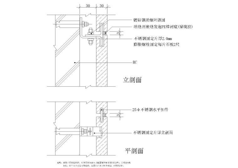 石材幕墙详图（干挂花岗岩，节点等）