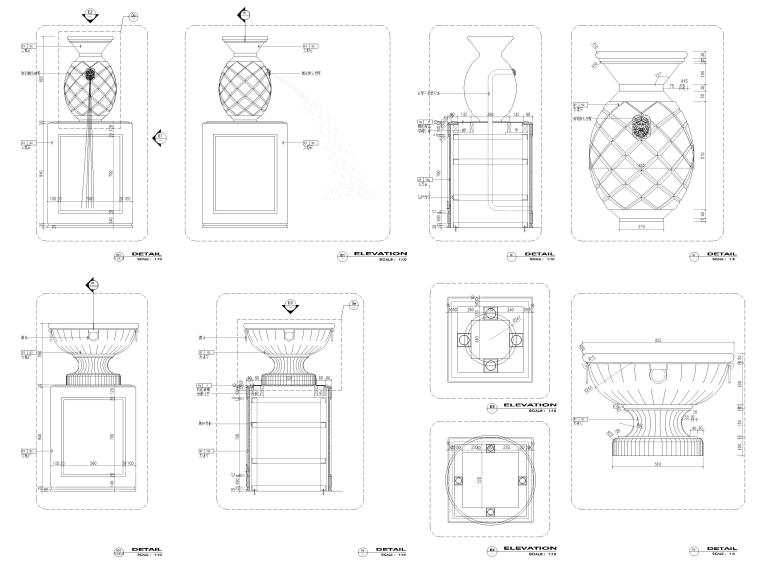 室內(nèi)通用節(jié)點(diǎn)詳圖（衛(wèi)生間，家具,，水景等）