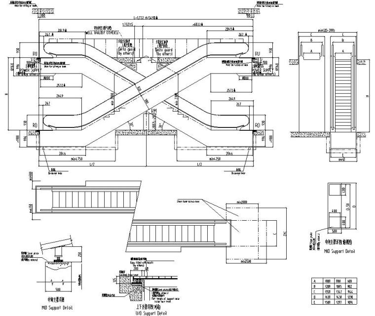 自动扶梯大样图详图设计