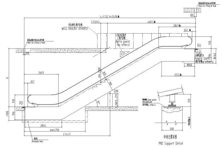 自动扶梯大样图详图设计