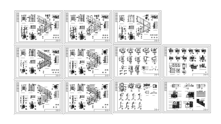 木樓梯、鐵藝樓梯,、旋轉(zhuǎn)樓梯,、現(xiàn)代式樓梯等大樣節(jié)點(diǎn)圖集