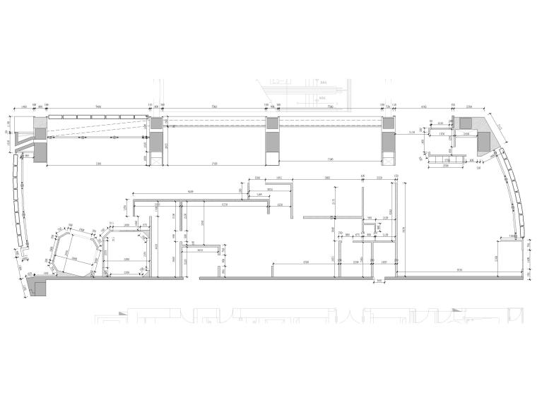 云彩泥特色餐廳室內(nèi)裝修施工圖