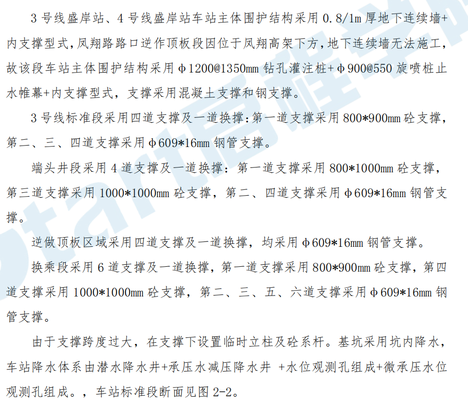 地鐵車站明挖法地下連續(xù)墻基坑支護(hù)方案