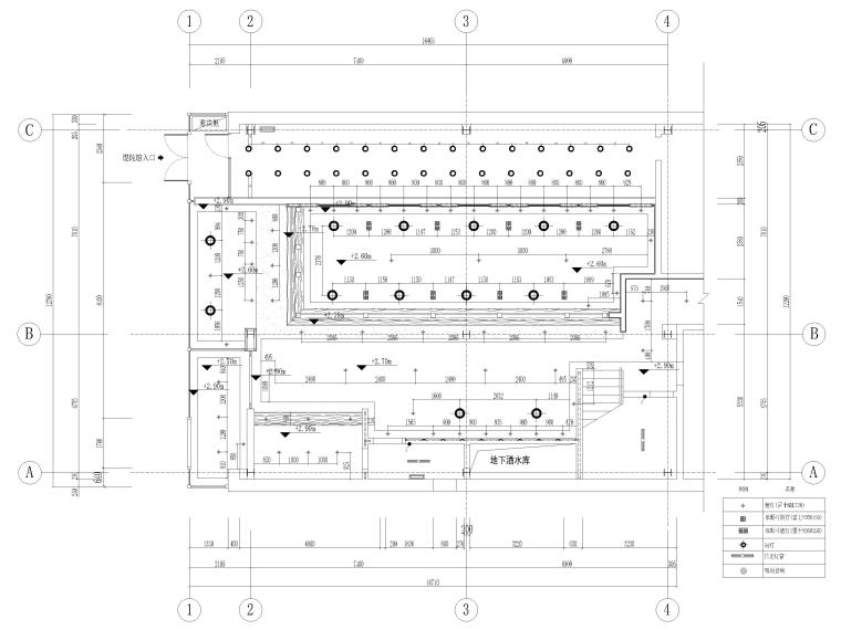 二層韓式烤肉店室內(nèi)裝修施工圖