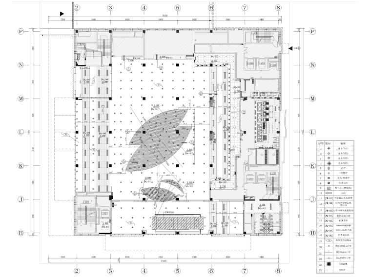 三層大學(xué)食堂室內(nèi)裝修設(shè)計(jì)施工圖