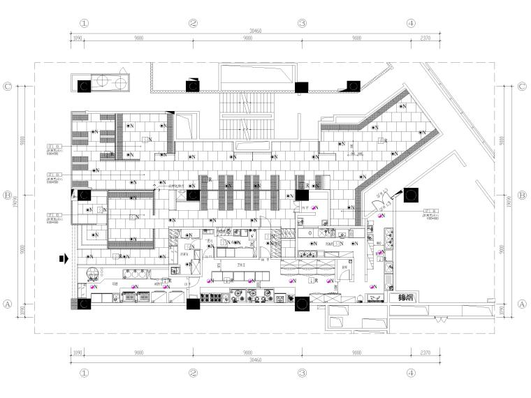 某中餐廳室內(nèi)裝修施工圖