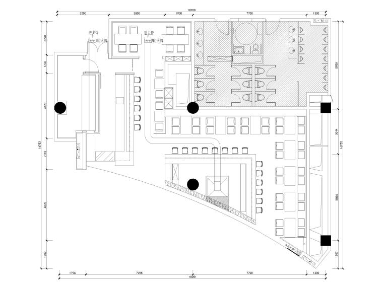 高端日式餐廳室內(nèi)裝修施工圖+效果圖