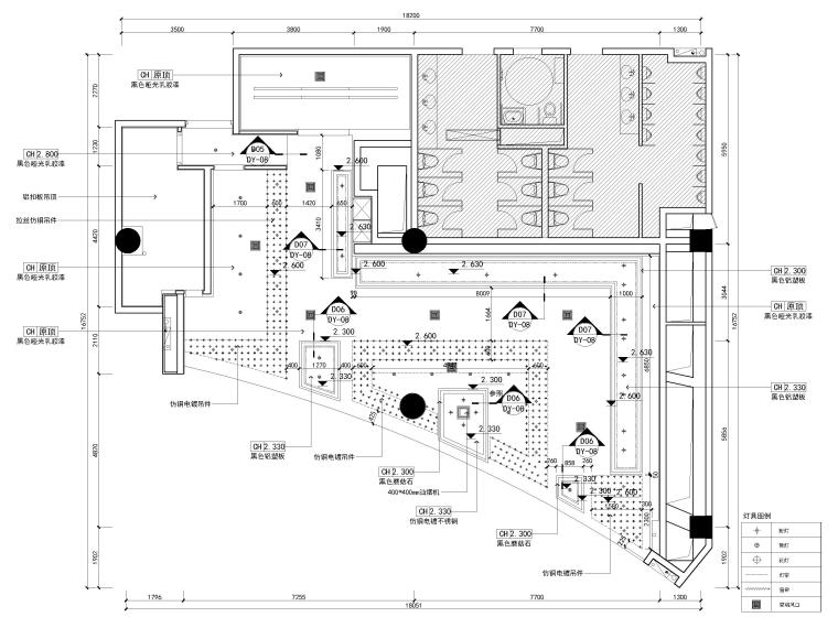 高端日式餐廳室內(nèi)裝修施工圖+效果圖