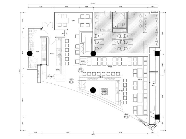 高端日式餐廳室內(nèi)裝修施工圖+效果圖