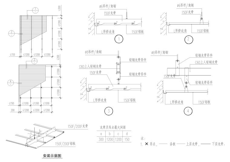 设计院标准图集 -天花金属板节点