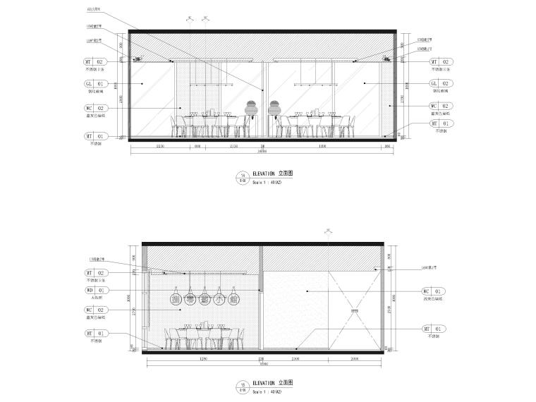 某高端現(xiàn)代餐廳裝修施工圖+SU模型