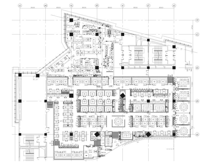 某1400㎡海底撈火鍋店裝修施工圖