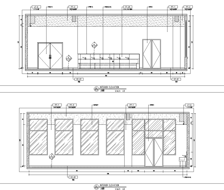 示范性學(xué)校室內(nèi)裝修一食堂施工圖