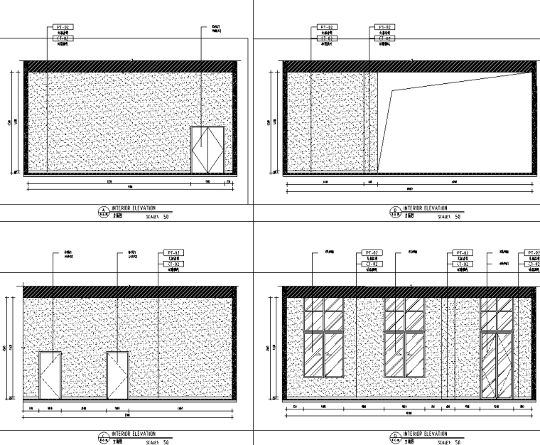 示范性學(xué)校室內(nèi)裝修會(huì)堂施工圖