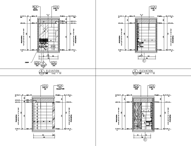 頂級(jí)合院別墅裝修施工圖CAD