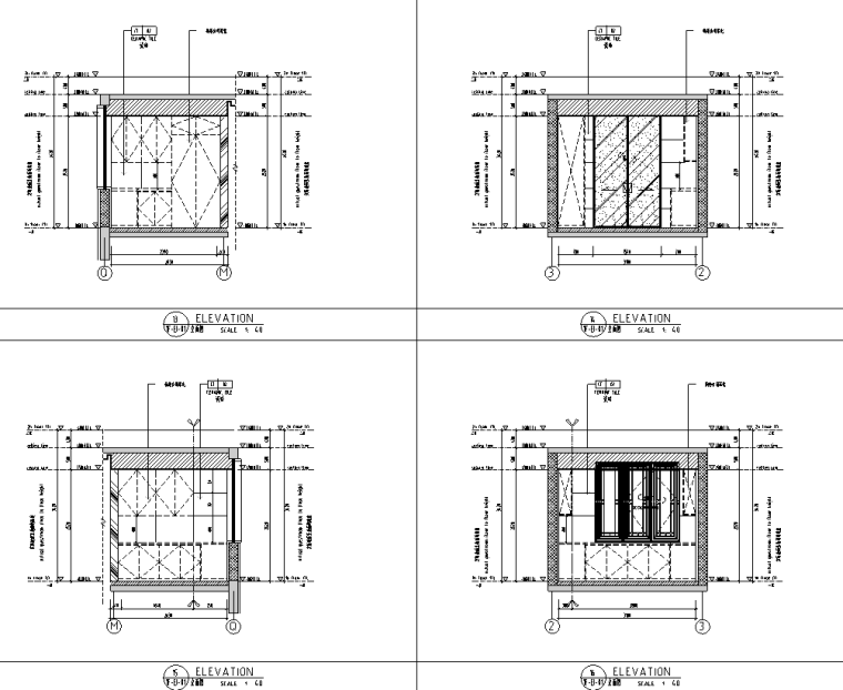 頂級(jí)合院別墅裝修施工圖CAD