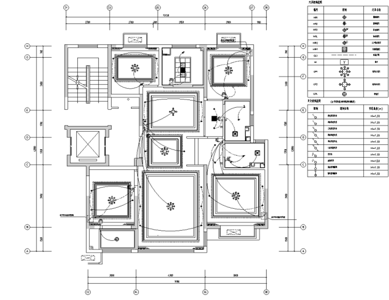 現(xiàn)代風(fēng)142㎡戶型住宅精裝施工圖