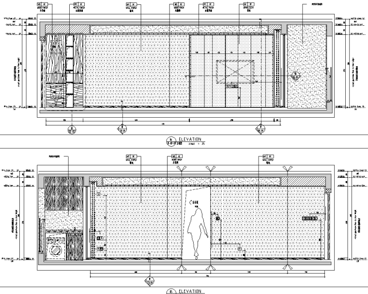 樣板房A戶型高清效果圖+施工圖