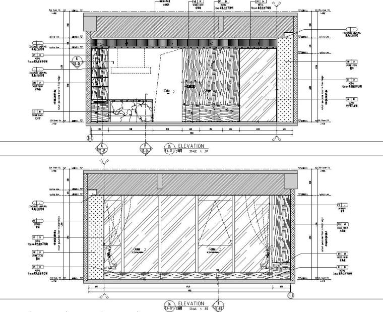 現(xiàn)代風公寓樣板間住宅施工圖