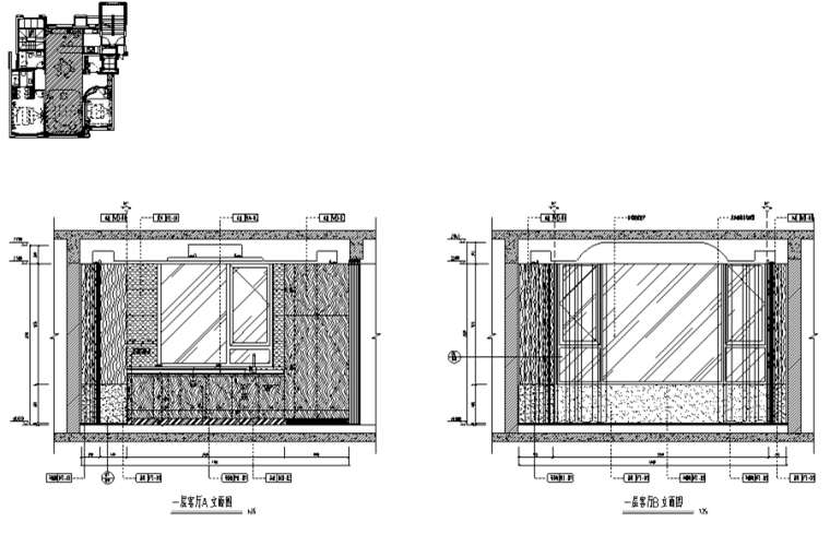 現(xiàn)代風(fēng)公館住宅樣板間全套施工圖CAD