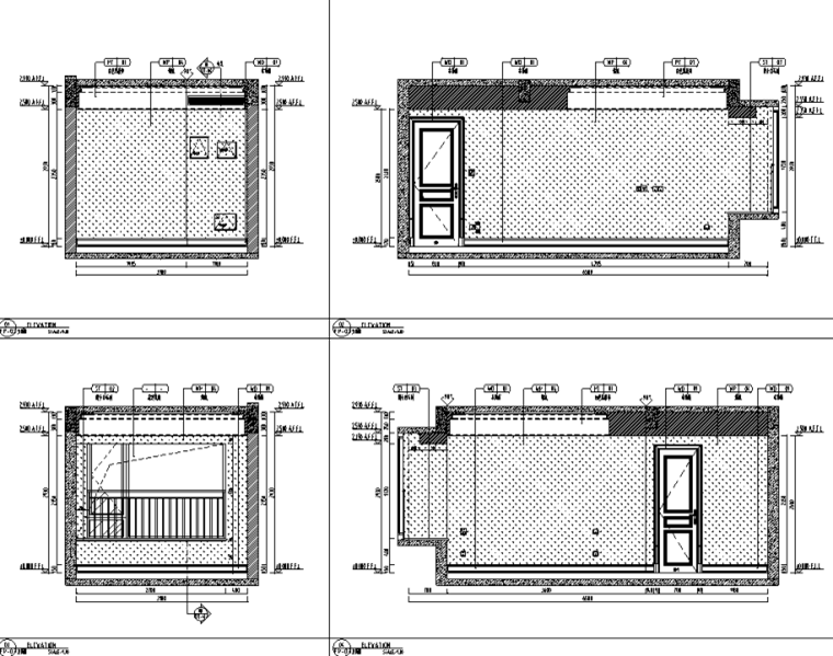 182㎡現(xiàn)代三居室住宅精裝施工圖