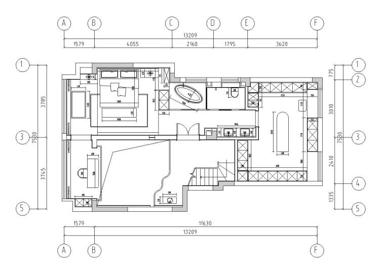 現(xiàn)代輕奢別墅裝修效果圖+施工圖