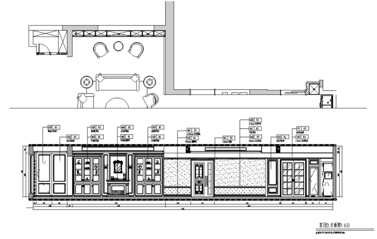 海歸派輕奢家居樣板間裝修施工圖CAD