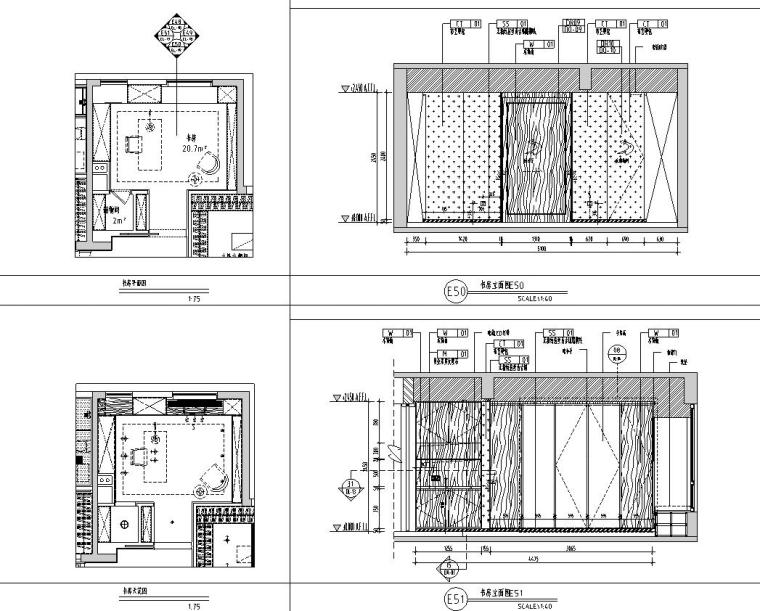 塔樓戶型公寓樣板間施工圖+官方攝影