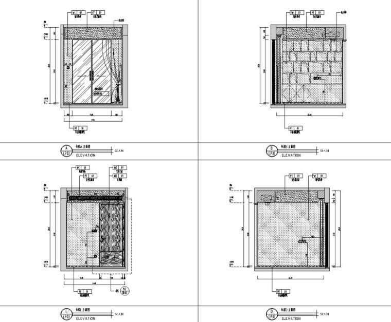 現(xiàn)代樣板間住宅裝修施工圖