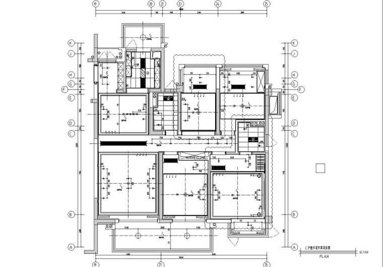 現(xiàn)代樣板間住宅裝修施工圖