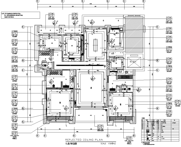 現(xiàn)代四房二廳樣板房精裝施工圖