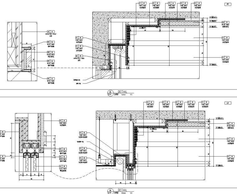 現(xiàn)代四房二廳樣板房精裝施工圖