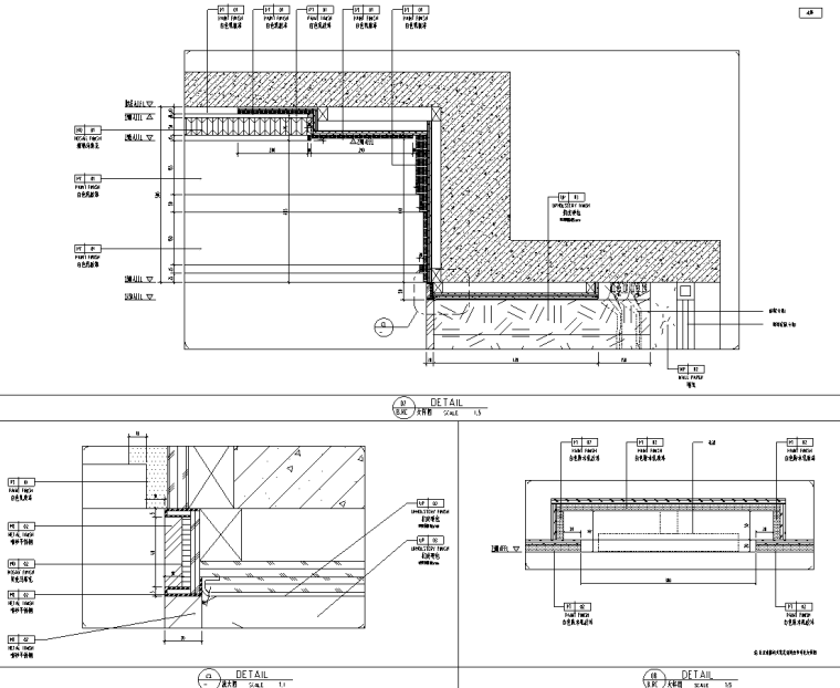 現(xiàn)代四房二廳樣板房精裝施工圖